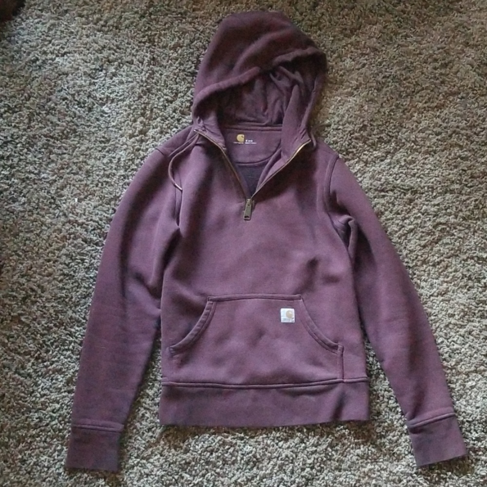 Womens carhartt quarter zip up hoodie. LIKE NEW